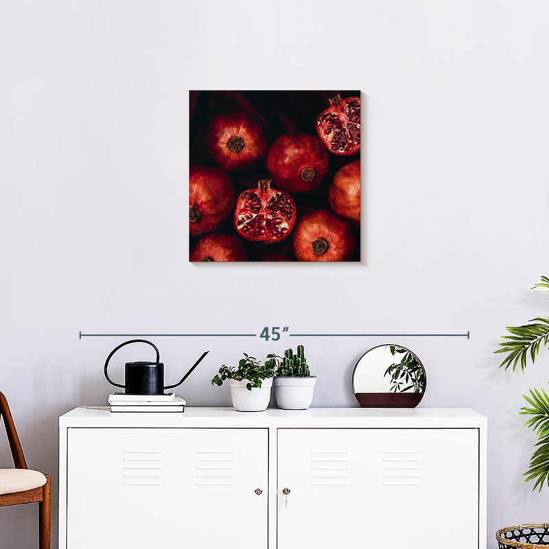Yarlin Red Pomegranates, 20" H x 20" W