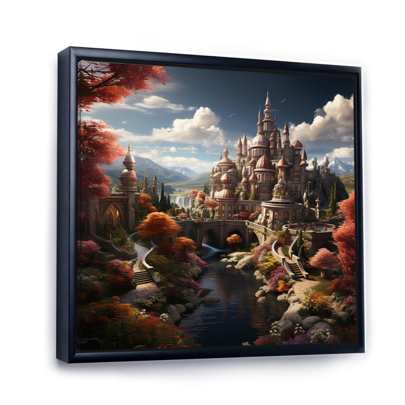 Fantasy Fantasy Realms Follow - impression, Cadre flottant noir, H 16 po x l 16 po x P 1 po