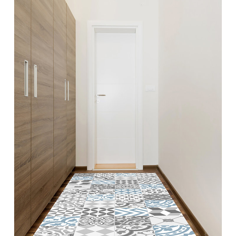 Artie Geometric Kitchen Mat, Rectangle 66 x 250cm