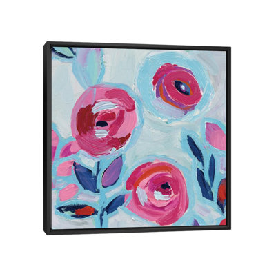 Fleur murale iii, reproduction d’art sur toile tendue