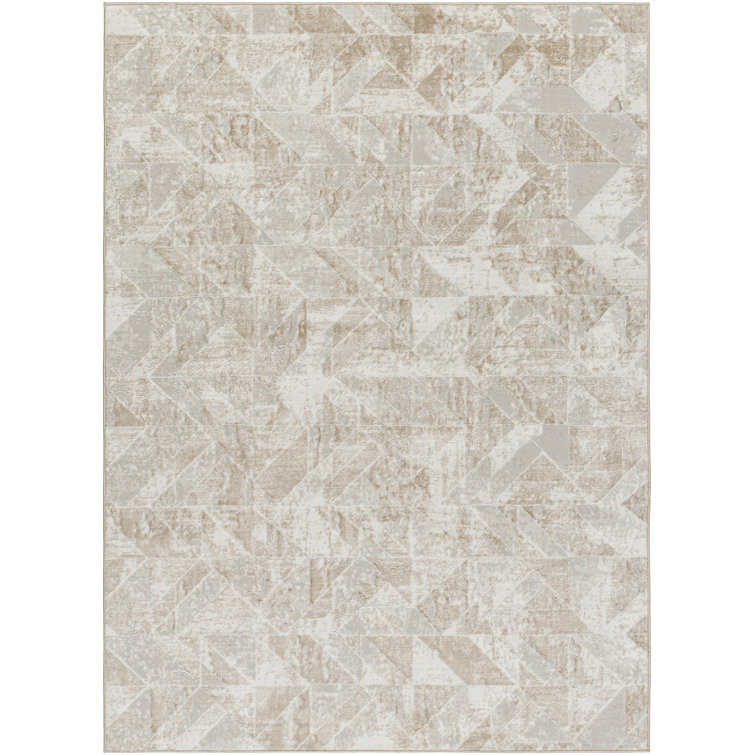 Alejandro Chevron Beige/Gray Area Rug