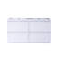 60 po W Meuble-lavabo autoportant à double cuve avec lavabo blanc-930185287