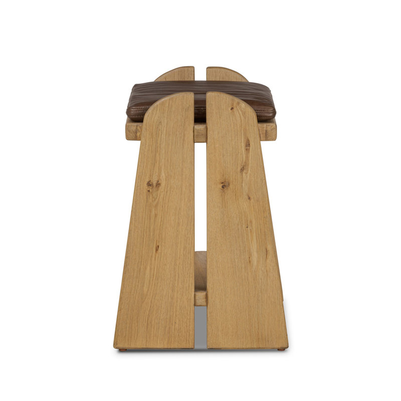 Landrea Upholstered Accent Stool, Havana Brown