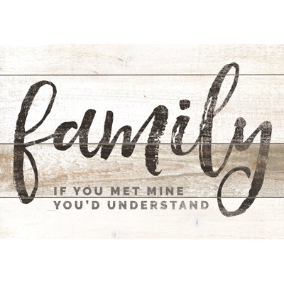Family Wood - Wrapped Canvas Print