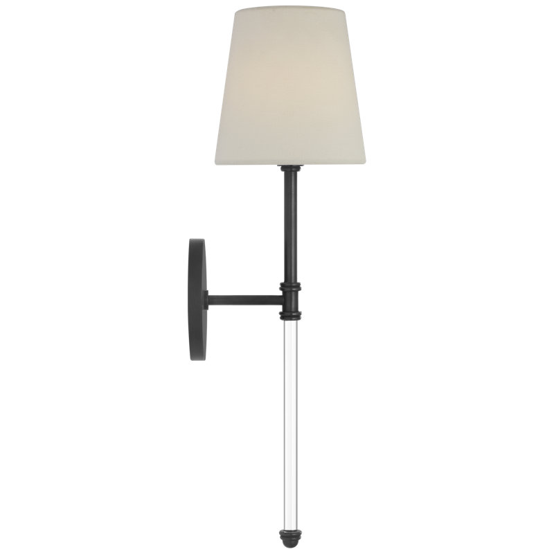 Suzanne Kasler Camille 20" Cordless Sconce with Linen Shade, Bronze
