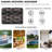 Wicker Patio Furniture Set - 5 Piece Rattan Outdoor Sectional Conversation Sets With 2 Swivel Rocking Chairs,2 Ottomans And 1 Side Table