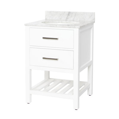 Meadowbrook 24'' Single Bathroom Vanity with Marble Top