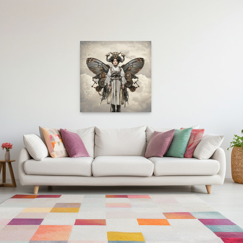 Steampunk Butterfly Woman, H 48 po x l 48 po