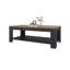 Rectangular Coffee Table With Lower Shelf, Wenge And Natural Oak