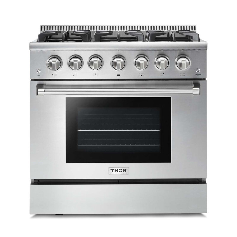 Thor Kitchen Professional 36 " 5.2 Gas and Natural Gas Range with Grate Cooktop