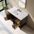 Chazden 48" Herringbone Design Single Bathroom Vanity with Engineered Stone Top