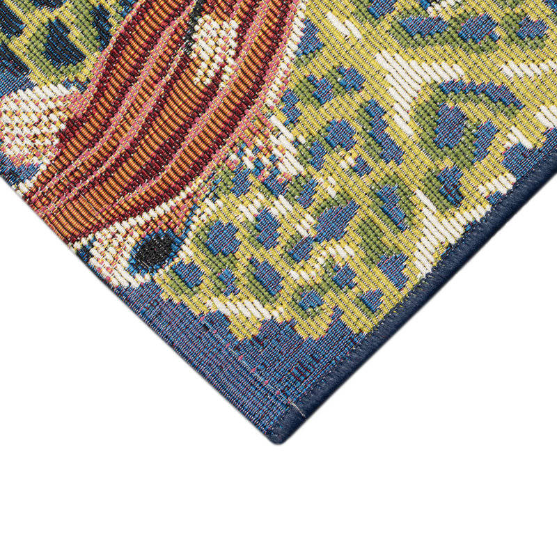 Nicodemus Modern & Contemporary Synthetic Non-Skid Kitchen Mat, Navy, Runner" 1'9" x 4'9" 