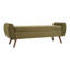 Upholstered Storage Bench with Wood Legs
