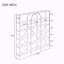 Étagère à livres à 5 niveaux H 70,6 "x l 70,6"