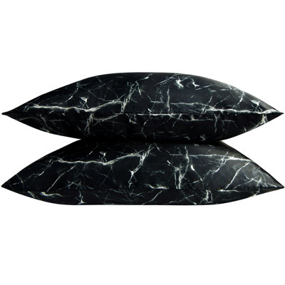 Taies d'oreiller en satin avec fermeture à enveloppe, housses de coussin pour la peau et les cheveux, paquet de 2