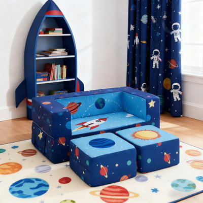 Hemby Kids Sleeper With Ottomans by Viv + Rae