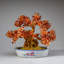 Genuine Carnelian Gemstone Bonsai Tree in Oval Ceramic Pot (11")