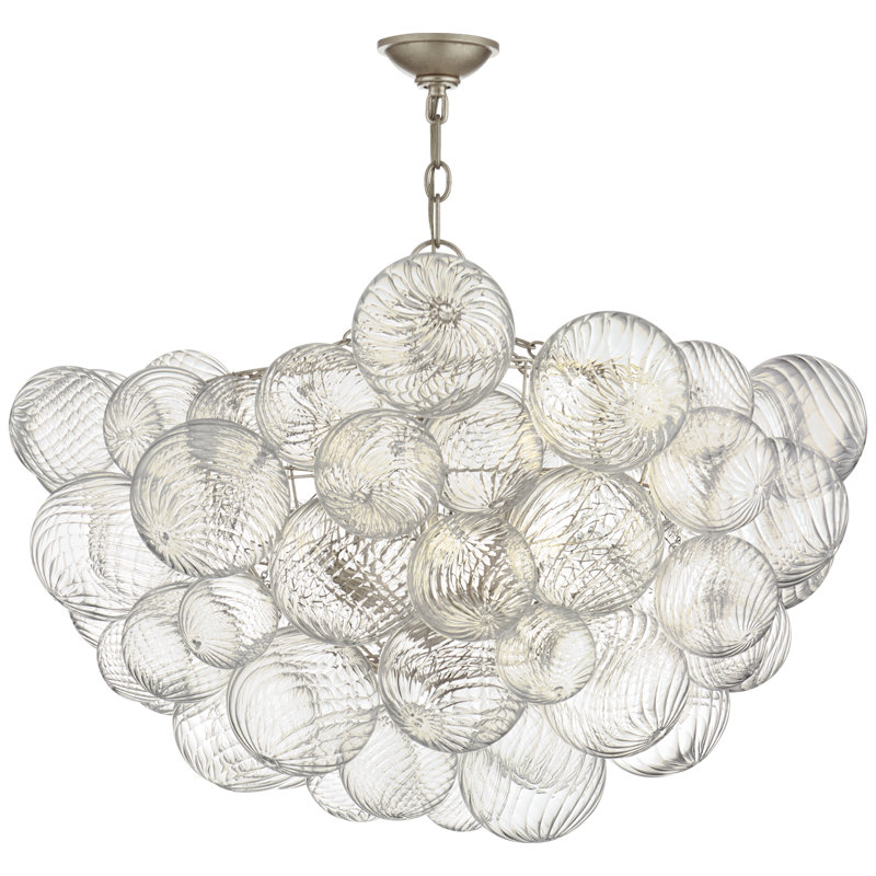 Talia 8 - Light Chandelier, Burnished Silver Leaf