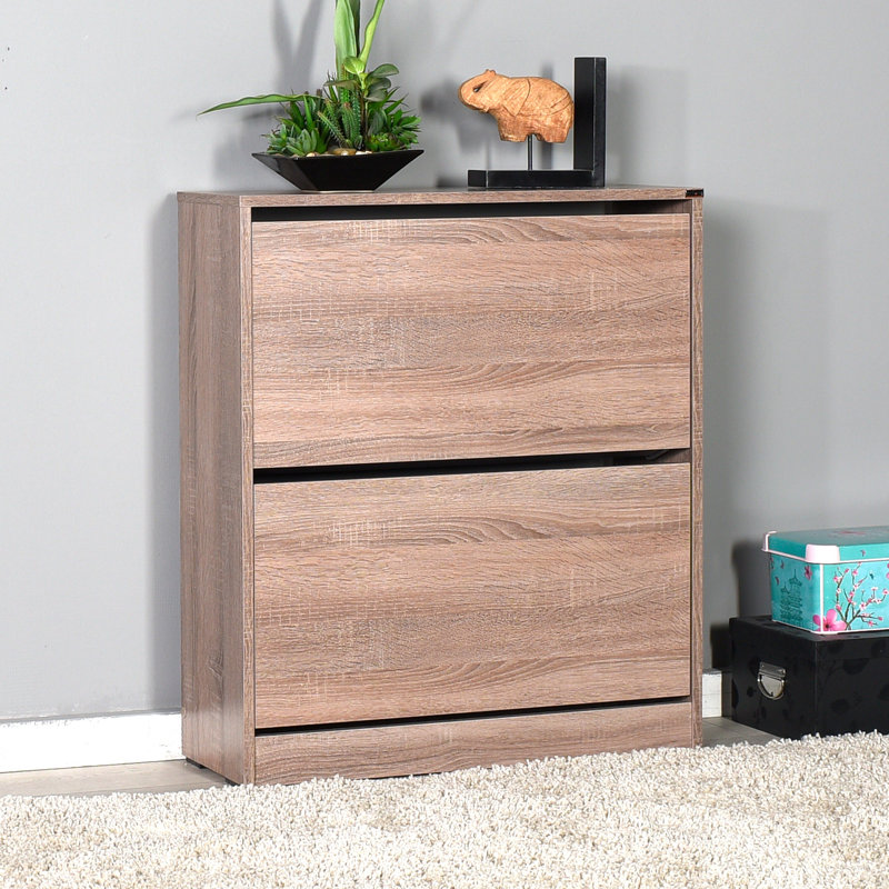 12 Pair Shoe Storage Cabinet, Latte