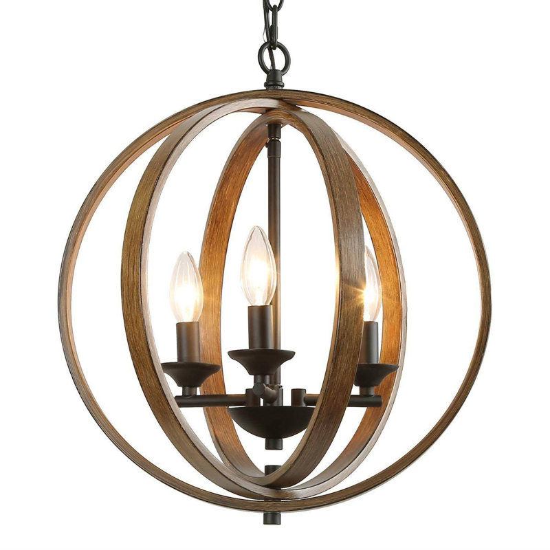 Meredith 3 - Light Brown Sphere Pendant
