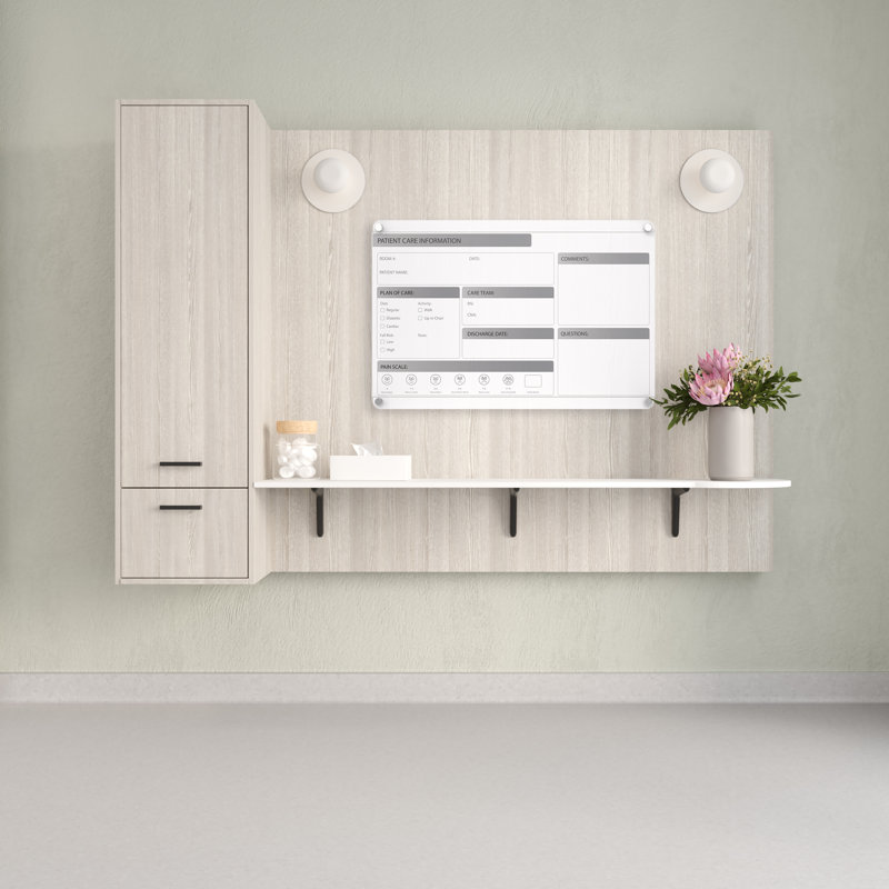 Tableau patient modulaire à glissière Ghent, 18 po x 24 po, Chambre du patient horizontale