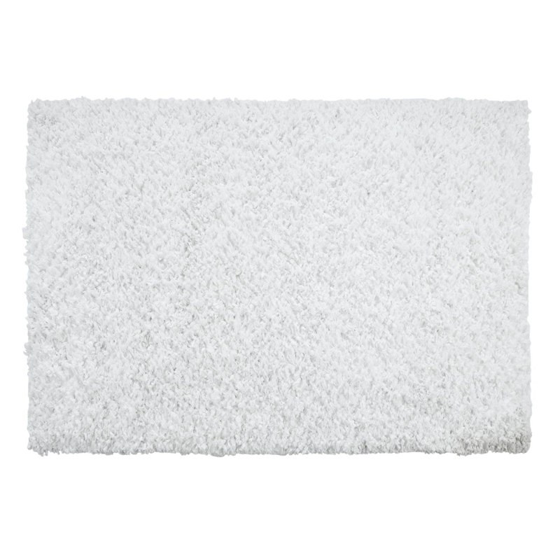 Tapis pour salle de bain papershag Andrada, l 34 po x L 21 po, Blanc