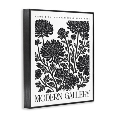 Modern Chrysanthemum Blooms Framed Giclee Art, design by Lettered and Lined