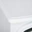 E Cairns 41.5cm W White Electric Fireplace with 1850 BTU