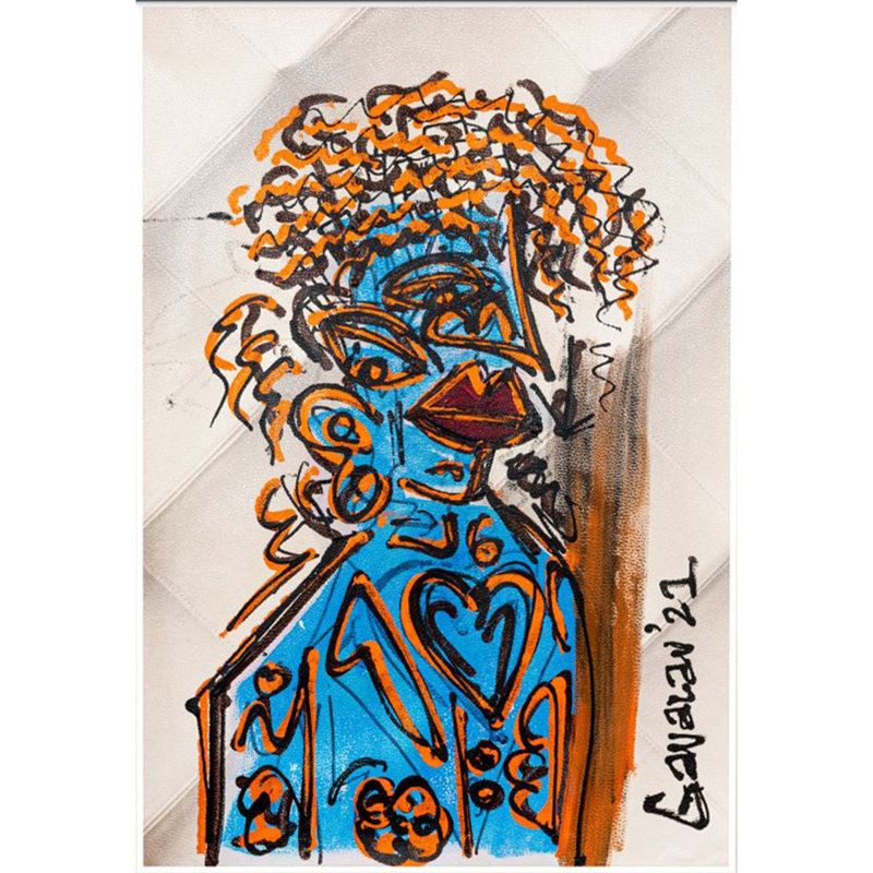 Oculus Dexter | Acrylique sur papier peint texturé | Par Gavalav