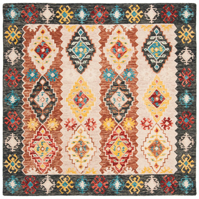 Popp Hand Tufted Wool Southwestern Rug