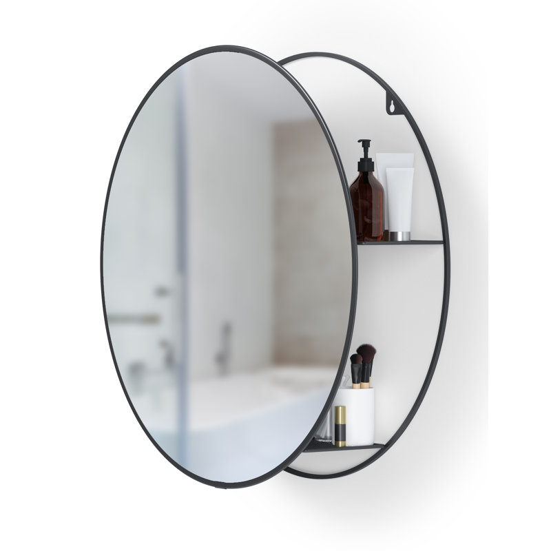 Miroir de salle de bain contemporain avec tablettes Cirko