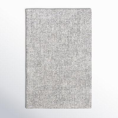 Rowe Ivory Black Hand-Tufted Checkered Rug