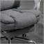 Fauteuil de direction avec repose-pieds, fauteuil d'ordinateur en tissu de lin