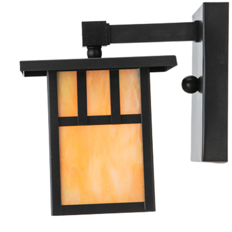 1 - Light Outdoor Wall Lantern, 8.25" H x 6" W x 8" D