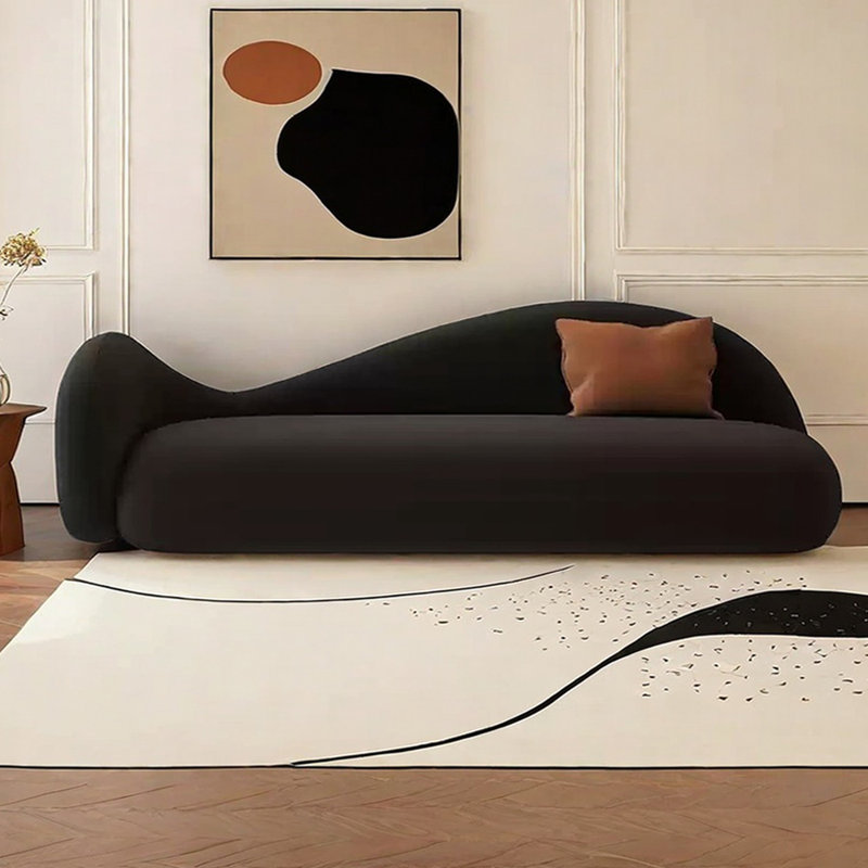Méridiennes simples d'intérieur, coussin de siège épais, Accoudoir à gauche (vu de face)