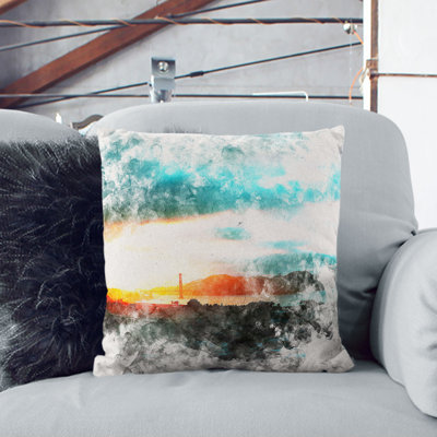 San Francisco Skyline Cushion with Filling