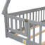 Lit simple en forme de tente avec garde-corps, lattes, porte, gris-1429464577-1429464591