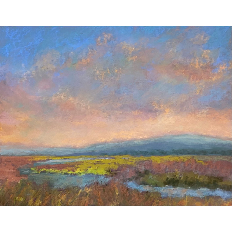 Eastern Sunrise par Dina Gardner, H 18 po x l 24 po, Toile tendue