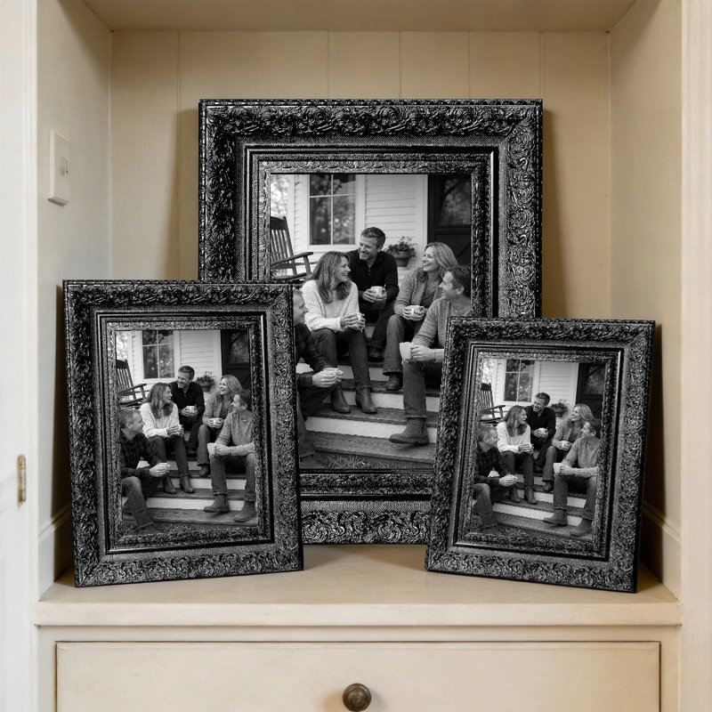 Cadre photo mural 11 pièces x 11 po 11 pièces pour décor de vestibule, Noir, 1, L 11 po x H 14 po