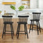 Tabouret de comptoir pivotant en bois massif Windsor (ensemble de 3)