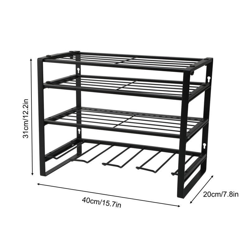 Power Tool Organizer Wall Mount, 4 Layer Heavy Duty Storage Rack