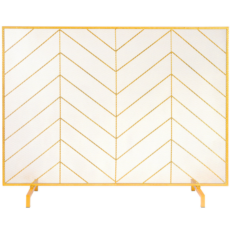 1 Panel Iron Fireplace Screen