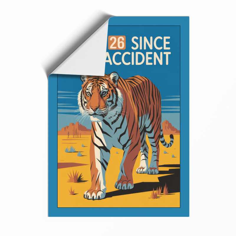 Days Since Last Accident Industrial - Framed Print, Unframed, A1 - 84.1 x 59.4 cm