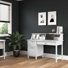 Bureau d'ordinateur Katia 54W avec tiroirs et rangement de bureau