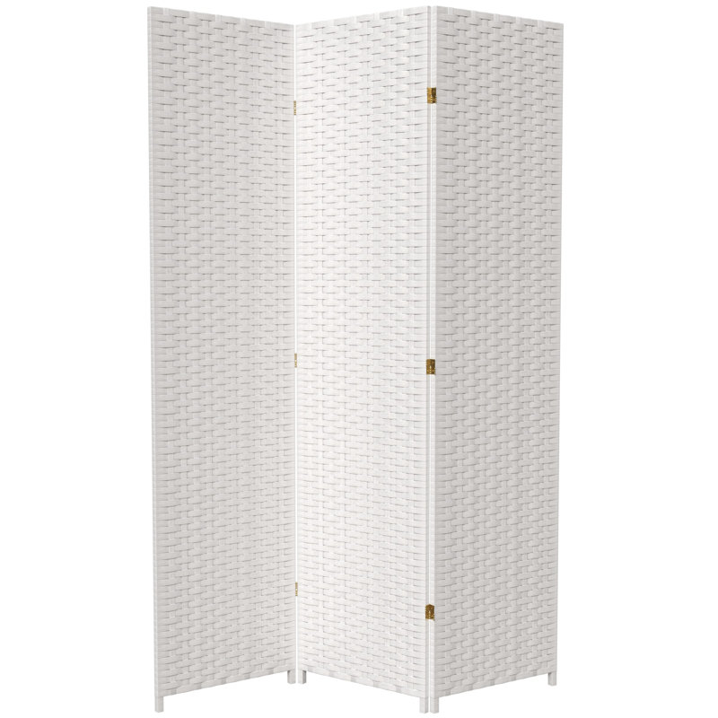 Amitis 7 pi. Cloison haute pliable en fibre tissée, 3, H 84 po x l 58,5 po x P 1 po, blanc