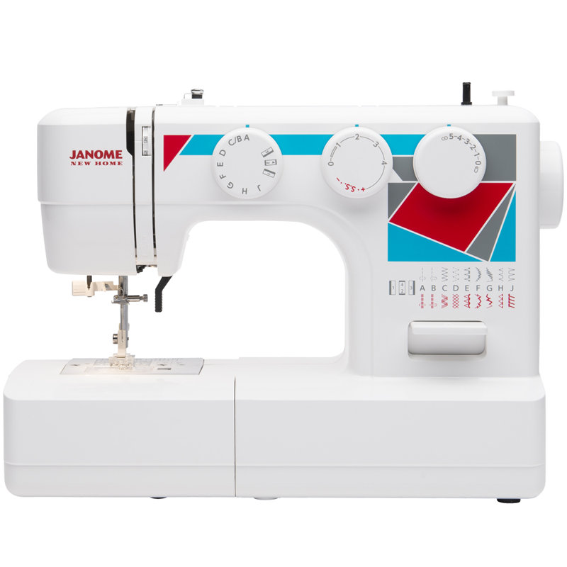 White Computerized Sewing Machine with Automatic Needle Threader