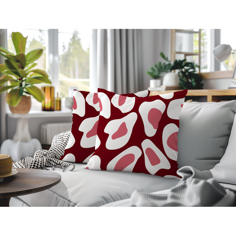 Oreiller réversible intérieur / extérieur Ziny, 20 x 20, Red