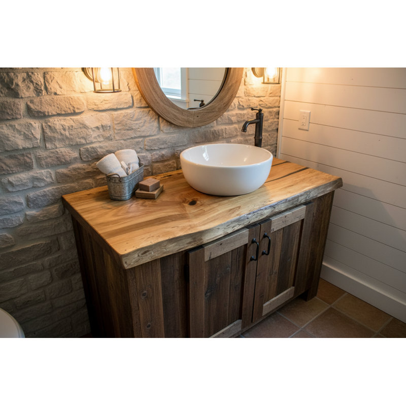 Dessus de meuble-lavabo Live Edge
