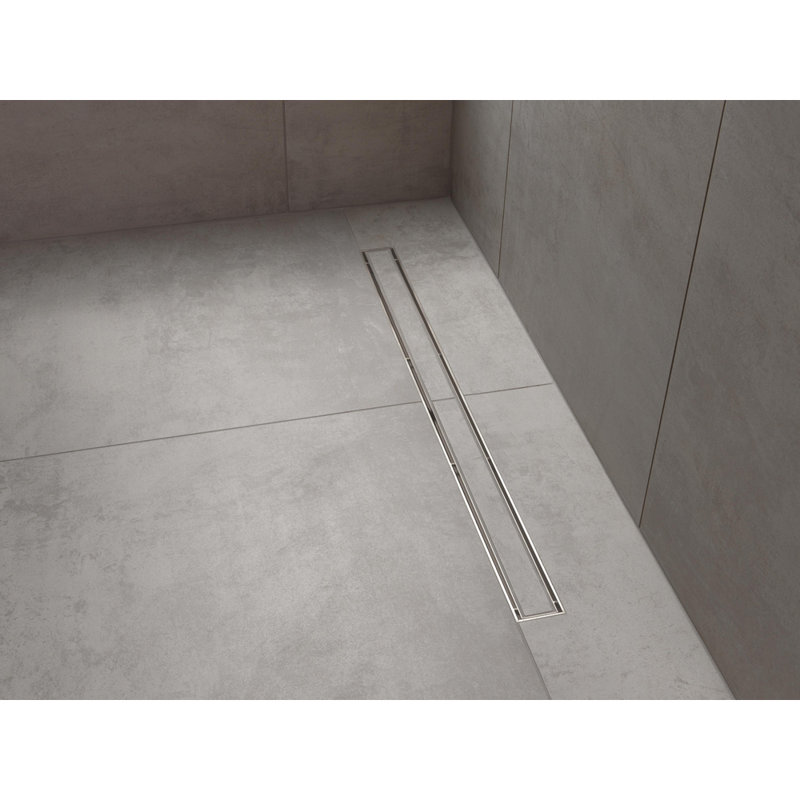 36" Reversible Linear Shower Drain Trim, Polished Nickel
