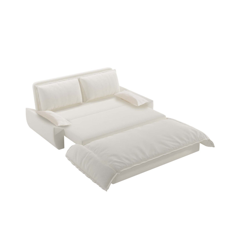Canapé-lit escamotable, canapé-lit convertible 3-en-1, causeuse en velours multifonctionnelle